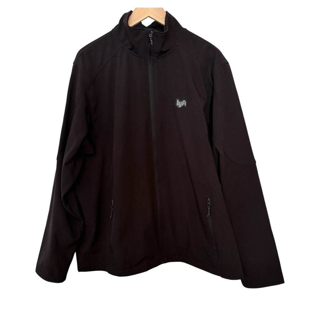 Lyft Black Zip Jacket 1K Driver Patch XL Full Zip Tech Workwear Coat